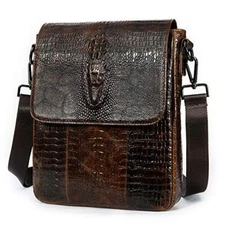  Leather Flap Messenger Bag for Men Small Crossbody Shoulder Bag,Novelty 