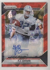 2016 Panini Prizm Rookie Auto Red Crystals Prizm /75 TJ Green #RA-TJG Auto RC