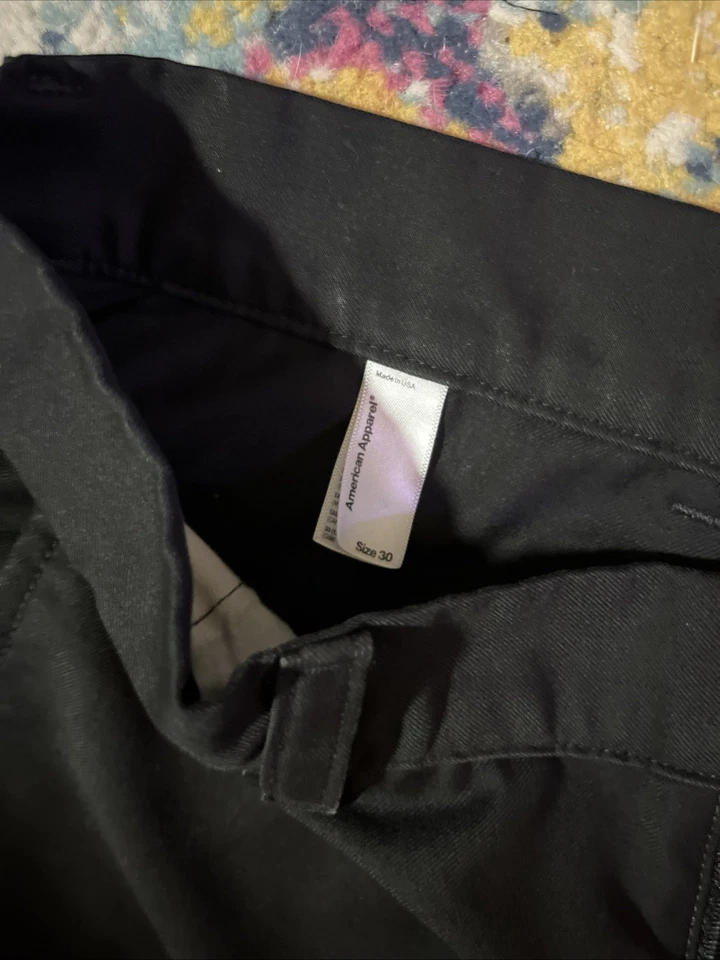 American Apparel Black Size 30 Pants - Image 2 of 4