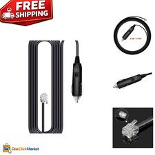 High-Quality 11.5ft Power Cord for Radar Detectors - LED Indicator Included