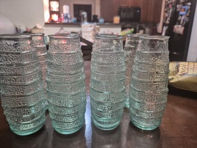 Vintage Riihimäen Lasi ''Saga'' Tumblers, Tamara Aladin Finland, MCM Textured