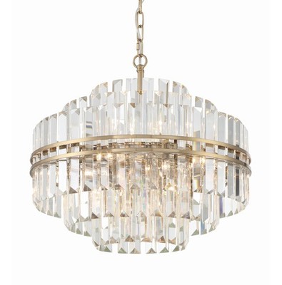Crystorama Lighting Group HAY-1405 Hayes 12 Light 22''W Crystal - Brass