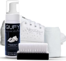 QUFY Sneaker Cleaner Kit Shoe Fabric, Leather Premium 3in1, Blue 