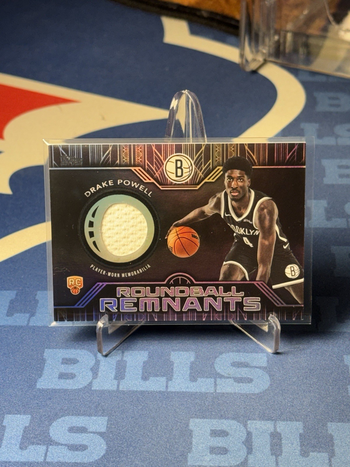 Drake Powell (RC) 2025 Topps Basketball #RRRDP Roundball Rookie Remnants Rainbow