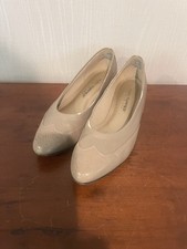 Vintage Hush Puppies Pimlico Pumps Taupe Lizard 7.5 M Made in USA With Box READ
