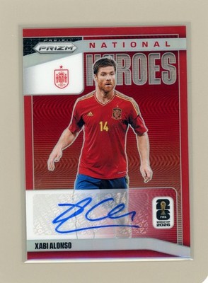 2026 Panini Prizm FIFA World Cup Xabi Alonso National Heroes Red Auto /49 Spain