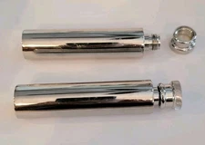 2 oz Portable Stainless Steel Hip Flask Tube Whisky Alcohol Drinkware/lot Of 2