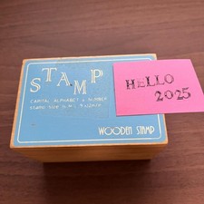 Have fun making works with natural WOODEN STAMP alphabets and numbers 6d0909