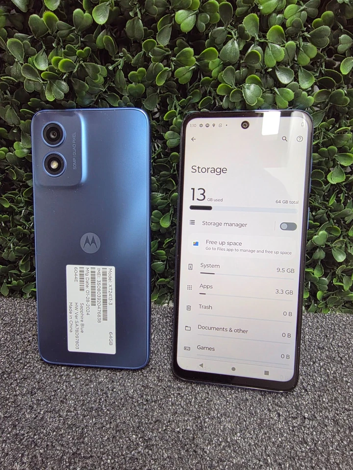 Motorola Moto G Play (2024) 3rd Gen – XT2413 – 64GB – Unlocked – Sapphire Blue – - Image 3 of 4