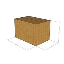 20 12x8x8 Kraft Brown Corrugated Shipping Boxes 32 ECT Single-Wall New