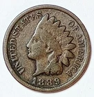 Indian Head Penny Lot of "1" VERY NICE 1889 GOOD OR BETTER°$ FREE SHIPPING $#V59
