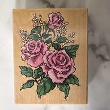 Large Classic Roses Rubber Stamp Stampendous R031