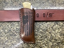 Leather Folding Pocket Knife Sheath Buck 112 Size Sheath Only 