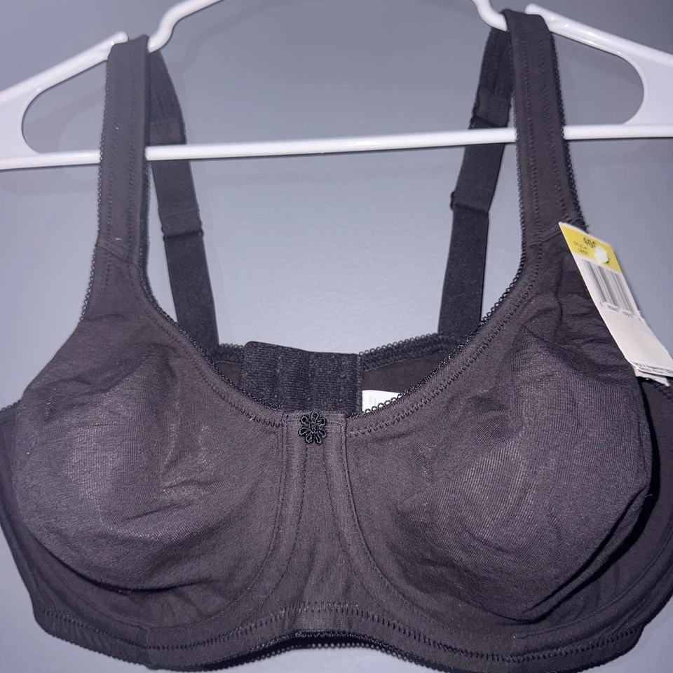 Sujetador con aros Bali cobertura completa negro talla 40C estilo 3850 nuevo con etiquetas Foto 2 de 4