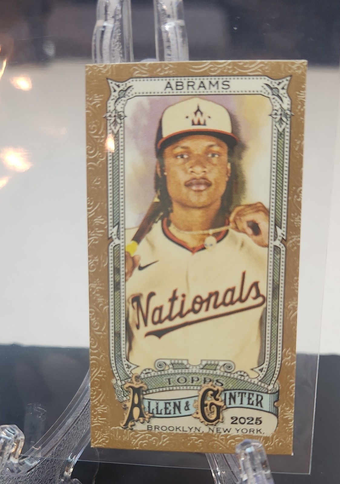 2025 Topps Allen & Ginter - C.J. Abrams #90 Mini Gold Bordered Nationals