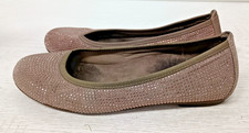 Vionic Ballet Flats Womens Size 8 Brown Sparkly Arch Support Comfort Shoes