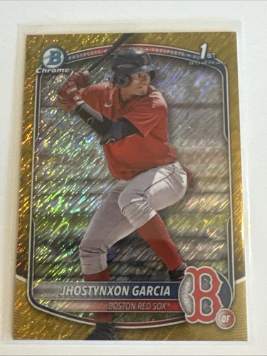 2025 BOWMAN CHROME 1ST - GOLD SHIMMER 40/50 - JHOSTYNXON GARCIA BCP-43 - BOSTON