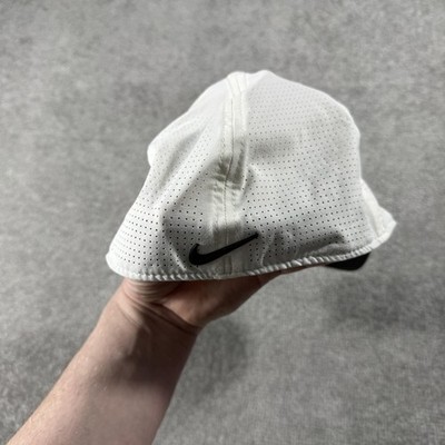 Nike Tiger Woods Collection Hat Mens M/L White Golf Perforated TW