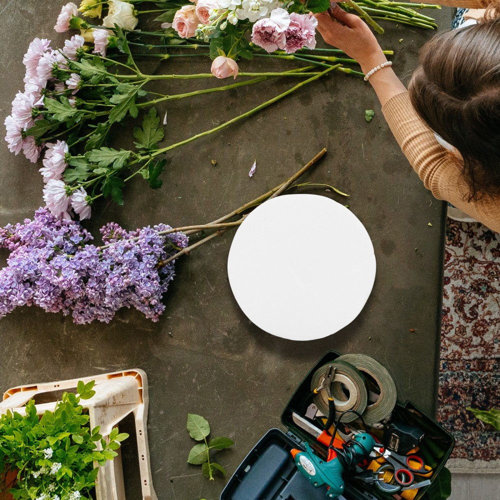 3 Pcs Foam Disc Flower Arranging Supply Polystyrene Shapes Crafts