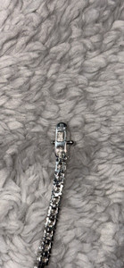925 Sterling Silver Moissanite Tennis Bracelet 8 in VVS 5.88 CTW Box