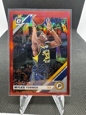 2019-20 Panini Donruss Optic #148 Myles Turner Red Prizm #'d 48/99 G3