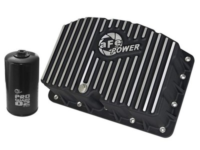 Pro Series Engine Oil Pan Black W/ Machined Fins
