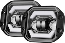 Flush Mount Led Pods With Drl 2pcs 5inch 80w Driving Lights Spot Flood Combo