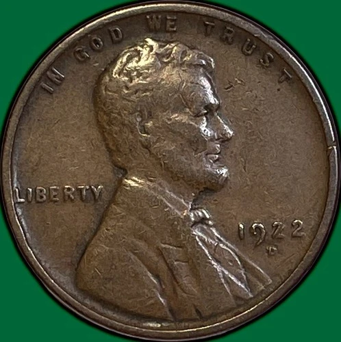 1922-D Lincoln Wheat Cent Very Fine VF Coin #35932