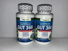 Lot Of 2- GUT 360 – Probiotics, Prebiotics & Postbiotics/60 Veg Caps/Exp 12/2026