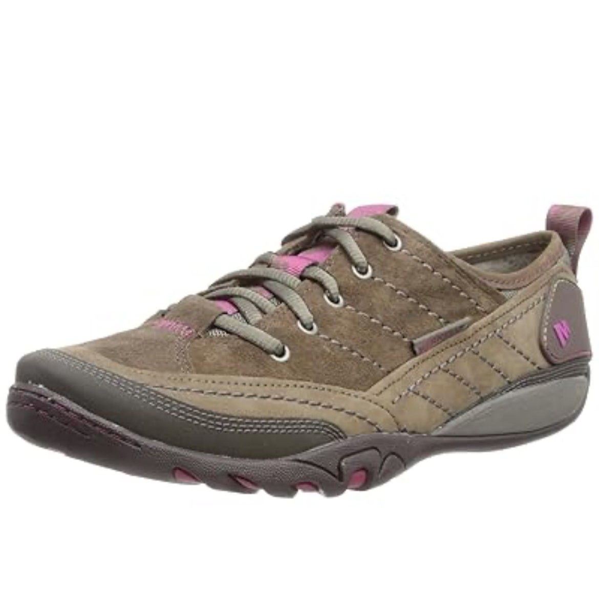 Merrell 'Mimosa' scarpa donna 8 lacci comoda marrone scamosciato casual sneaker