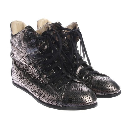 High-Top Sneaker Chanel Metallic Schwarz 39 EUR