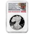 2017-S Proof $1 American Silver Eagle Limited Edition Set NGC PF69UC Trolley ER
