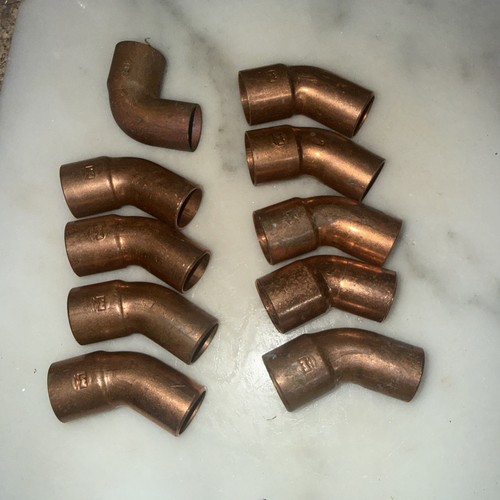 Lot 10 Mueller 3/4" 45° degree Street Copper Elbow Fitting Sweat (FTG x C) Old S