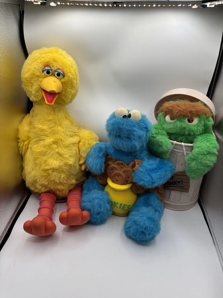 Ideal 1986 Sesame Street Story Magic - Big Bird, Oscar & Cookie Monster - Rare - Image 2 of 4