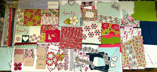 GCD 12X12 KATHY DAVIS AMBROSIA PAPER PAD HUGE LOT 233 PCS BORDERS 6X6 ALBUM RARE - Picture 2 of 12