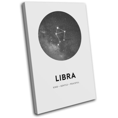 Constellation Libra Zodiac Starsign SINGLE Leinwand Wand Kunst Bild drucken - Bild 1 von 1