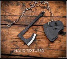 RMJ Tactical Mini Tomahawk Mortifier Black Textured Black G10 Kydex Sheath