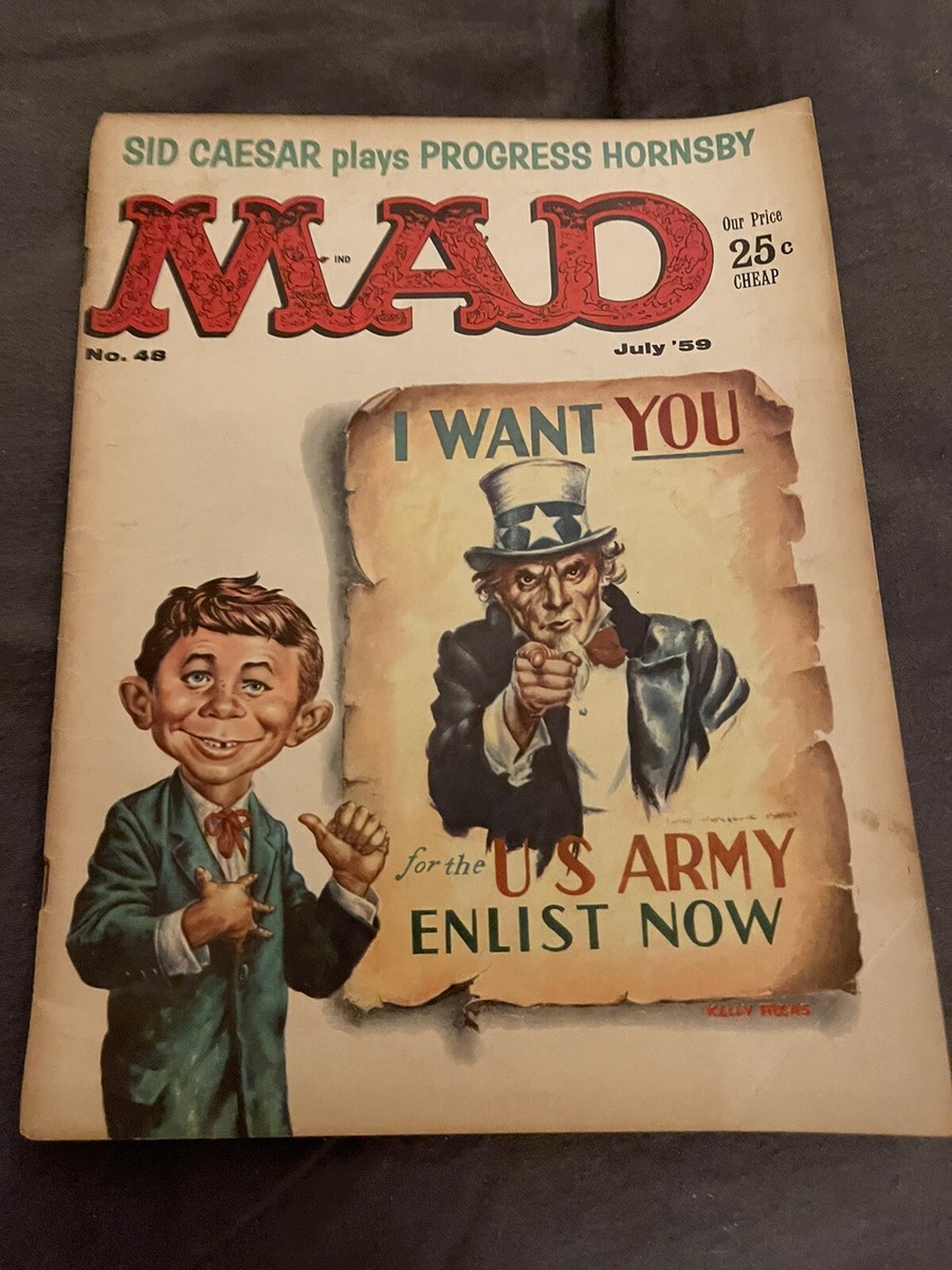 MAD Magazine #48 July 1959 G- 62+-year-old magazine showing bit of