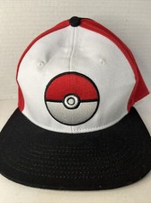 Pokemon Snapback Hat Cap Pokeball Youth Kids Children Nintendo Embroidered