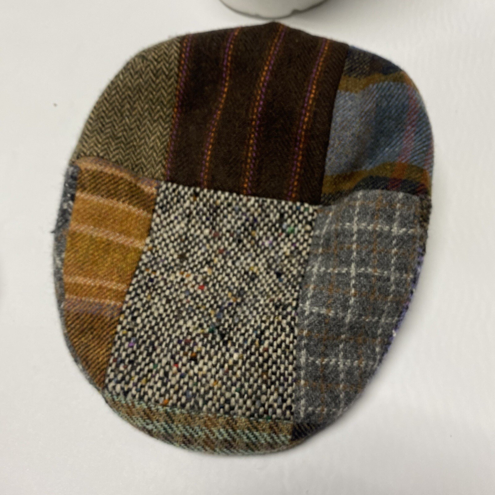 Jonathan Richard Tweed Patchwork Wool Newsboy Fla… - image 8