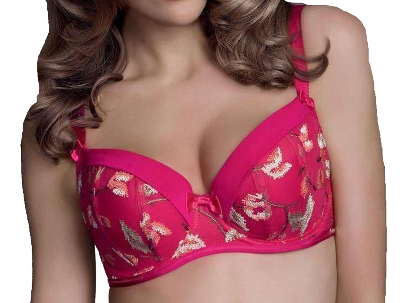 Ladies Fauve Dominique FV0301 Underwired Half Cup Padded Bra Blossom (BLM) 30D