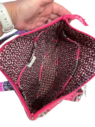 Vera Bradley double strap lg Bag Womens Pink Cupcakes Quilted Purse - Picture 10 of 16