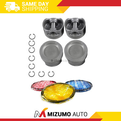 Pistons w/ Rings fit Fits 96-02 Volkswagen 2.0L L4 SOHC 8v