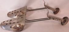Vintage Pair of Ekco Adjustable Metal Shoe Tree Stretcher Shaper Made in USA