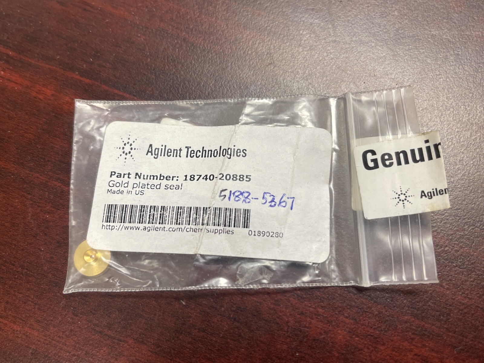 NEW Agilent Gold Plated Inlet Seal with Washer 1874020885 eBay