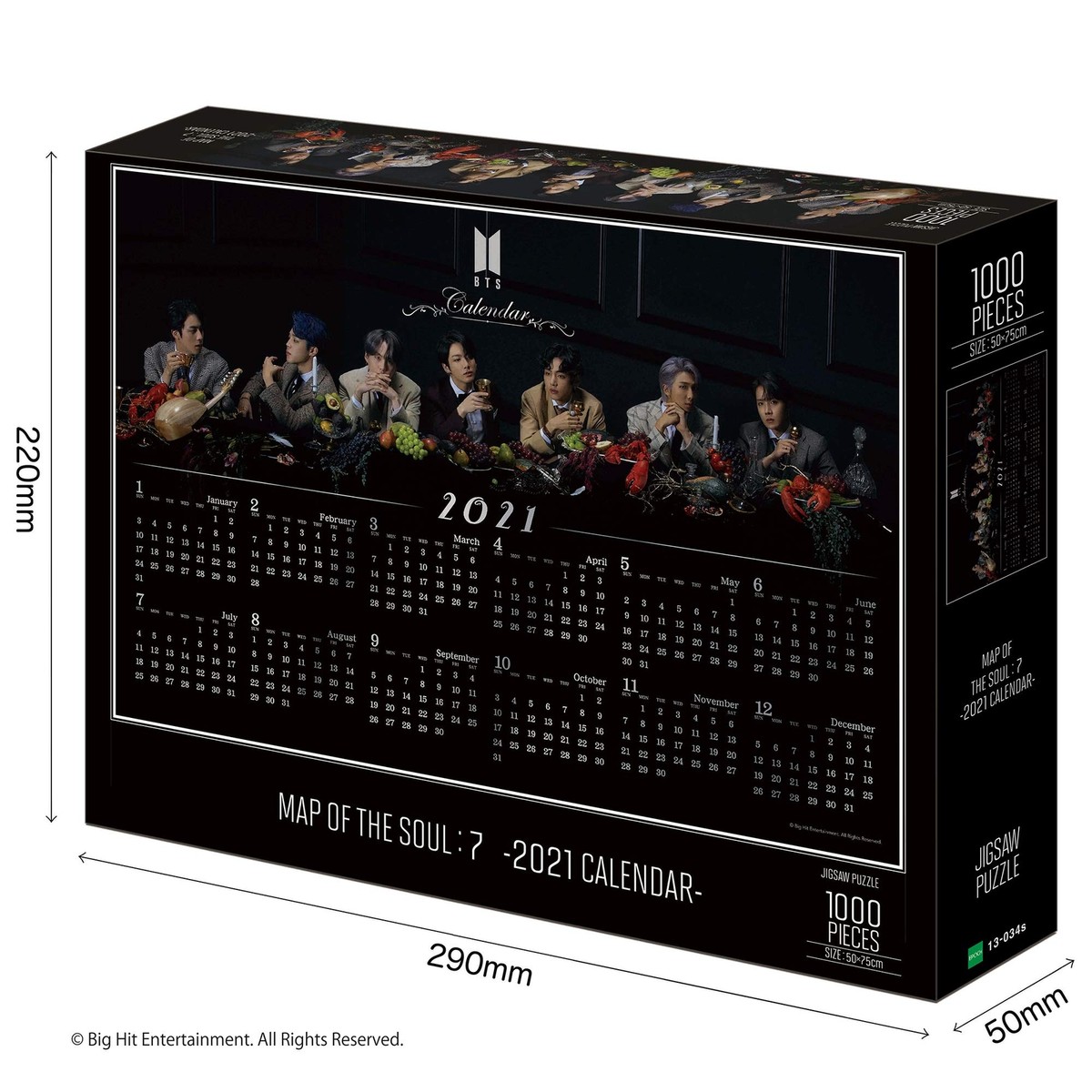 Jigsaw Puzzle BTS MAP OF THE SOUL:7-2021 CALENDAR- 1000