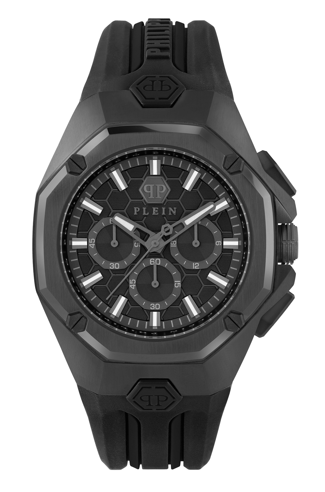 Philipp Plein Black Mens Chronograph Watch Octagon PWTBA0623