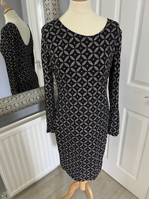 Ladies Size 16 Black & Rose Gold Bodycon Dress From Quiz | eBay UK