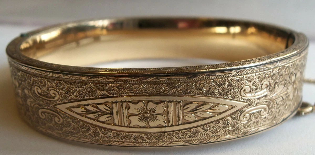 Vintage Coro gold filled 12 K Bangle Bracelet estate jewelry eBay