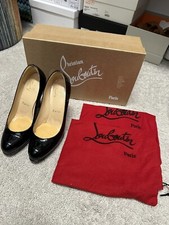 Christian Louboutin Womens Shoes Heels Simple Pump 120 Black Patent Calf 35.5